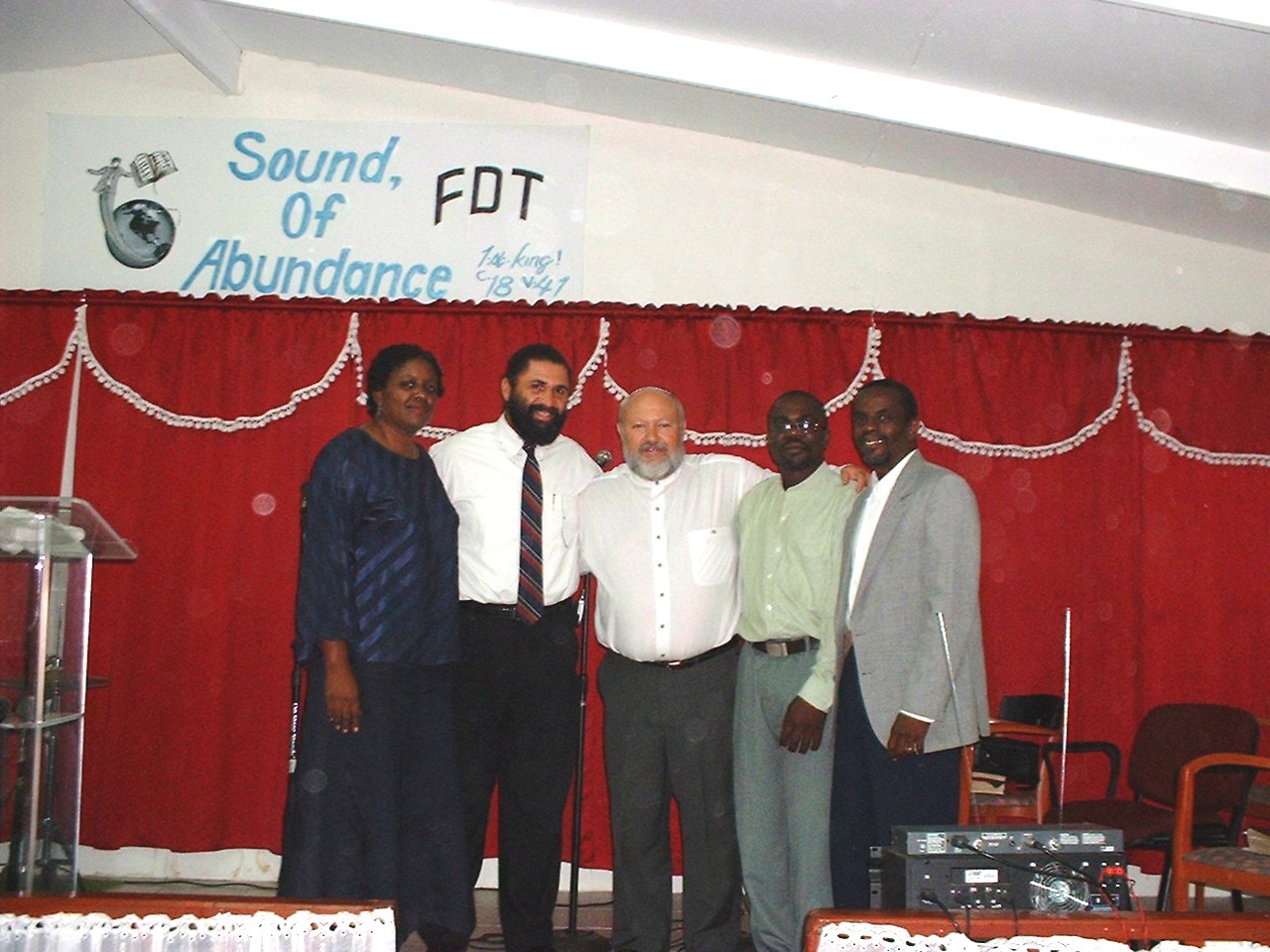 From Right to Left: Apostle Reuben Goodman;Dr. Bishop Telston Allen; Prophet T.E. Deckard; Prohpet Stephen Millar; and  Prophetess Deborah Goodman  